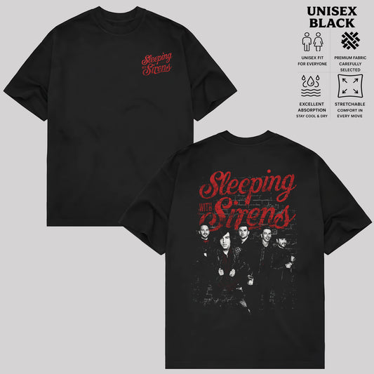 Sleeping With Sirens Band T-Shirt, Two-Sided Band Member Graphic Tee