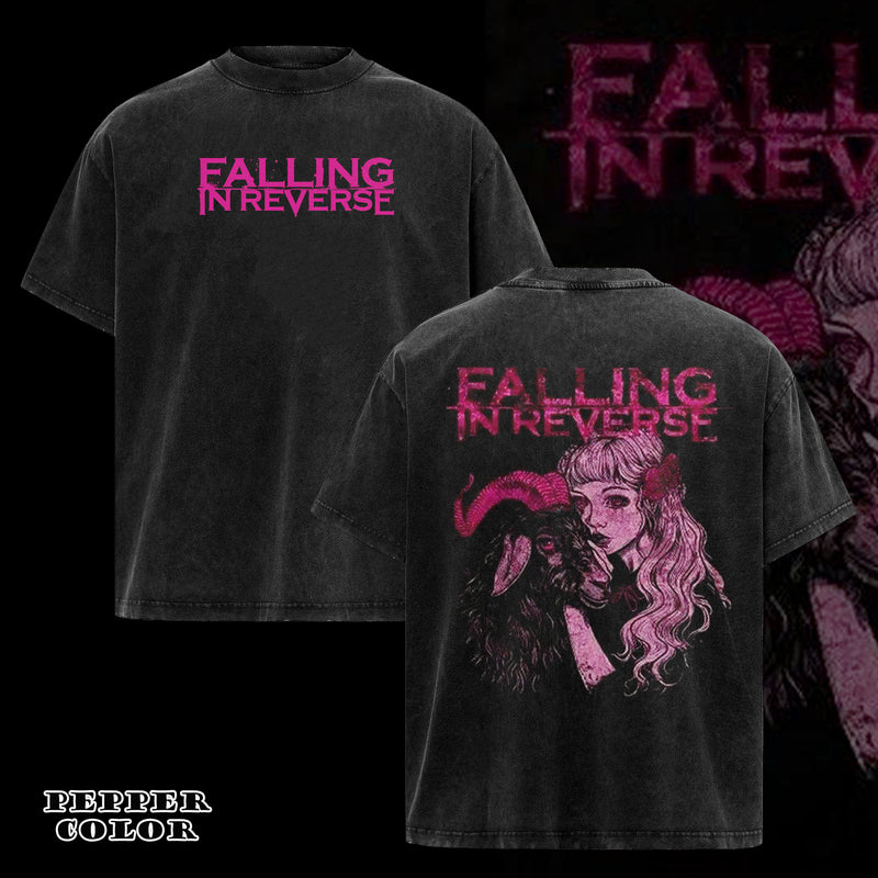 Retro Falling in Reverse Dark Gothic Short Sleeve T-Shirt