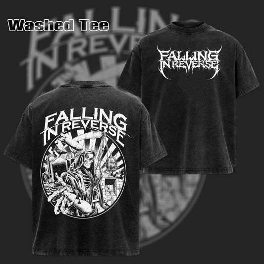 Washed Vintage Rock Band Falling in Reverse Graphic T-shirt & hoodie
