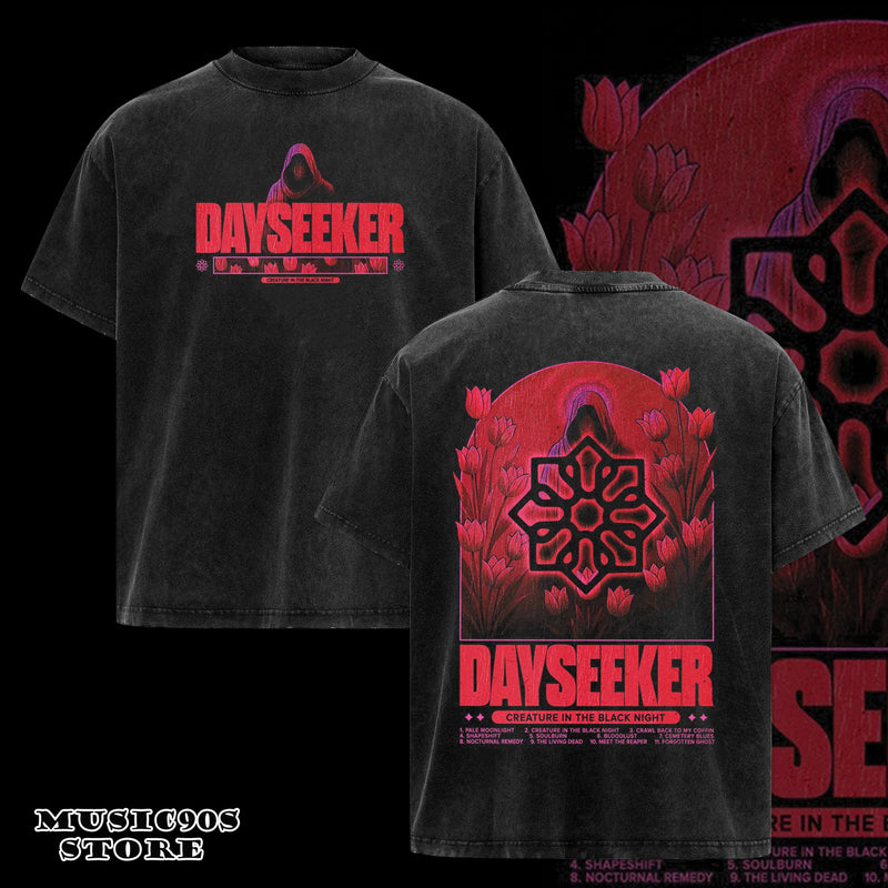 Retro Dayseeker Creature 2025 Album Tracklist Tee , Dayseeker band T-Shirt