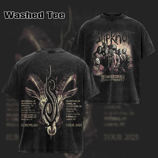 Vintage Slipknot 2025 European Tour band T-shirt & hoodie