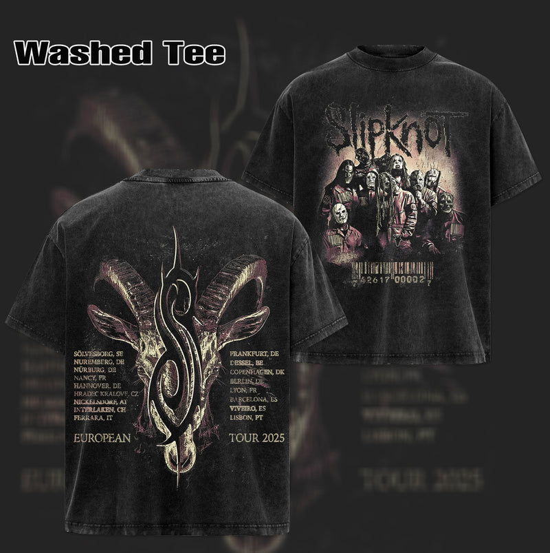 Vintage Slipknot 2025 European Tour band T-shirt & hoodie