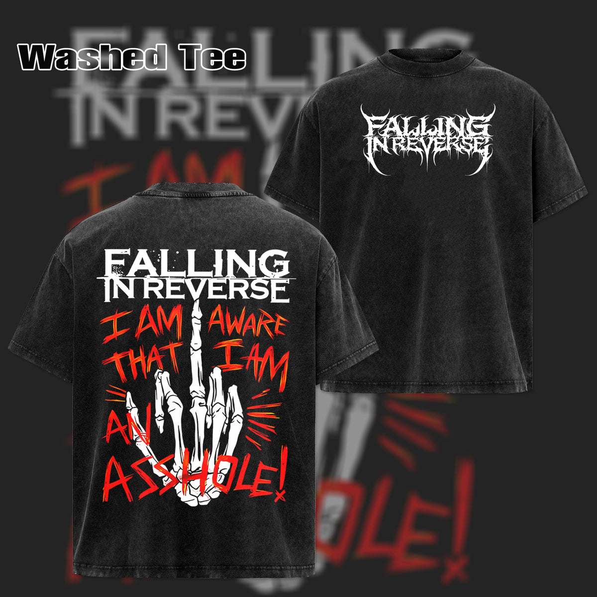 Falling In Reverse T-Shirt - 2 Sided Rock Tee shirt & hoodie