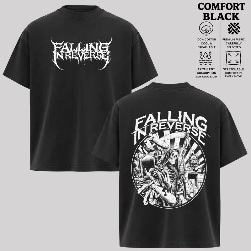 Washed Vintage Rock Band Falling in Reverse Graphic T-shirt & hoodie