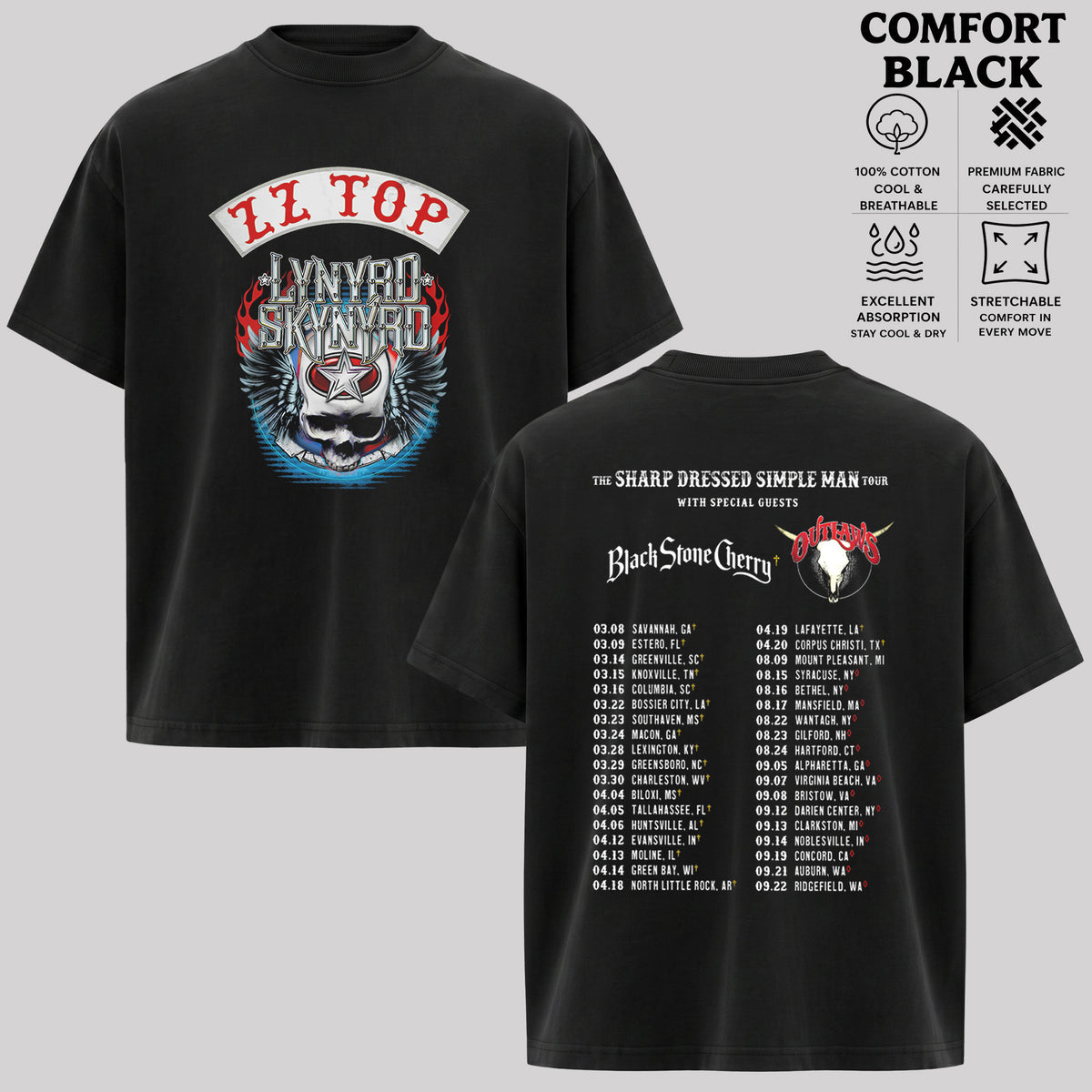 Vintage Lynyrd Skynyrd ZZ Top Tour T-shirt , Lynyrd Skynyrd T-Shirt & Hoodie.