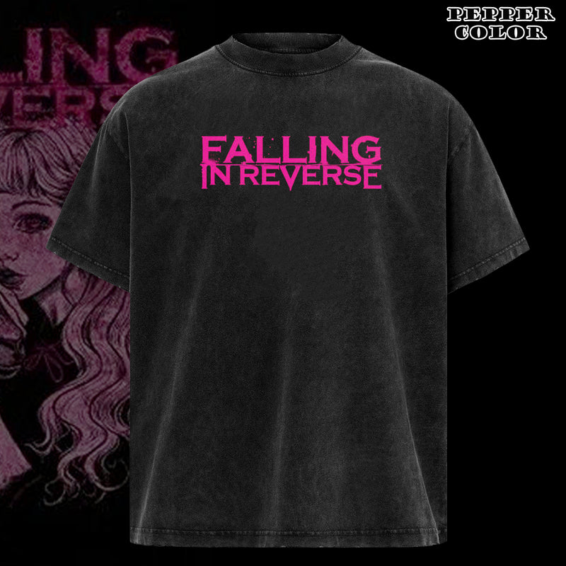 Retro Falling in Reverse Dark Gothic Short Sleeve T-Shirt