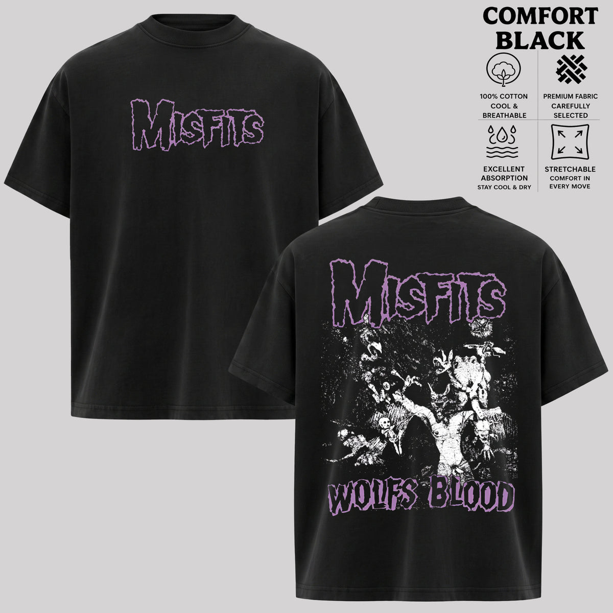 Vintage Misfits Band Shirt & Hoodie, Punk Rock Graphic Tee