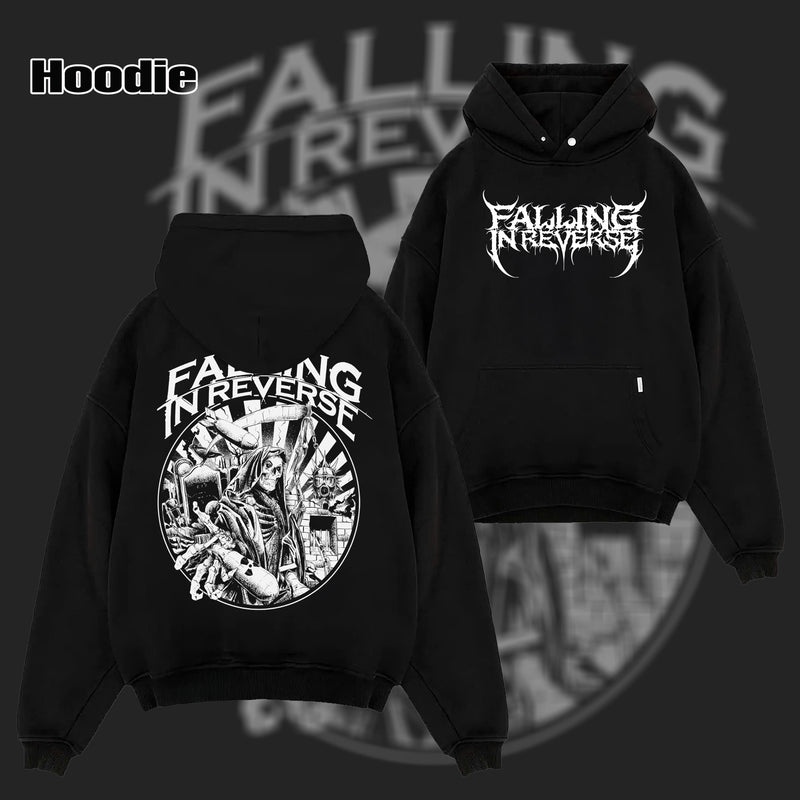 Washed Vintage Rock Band Falling in Reverse Graphic T-shirt & hoodie