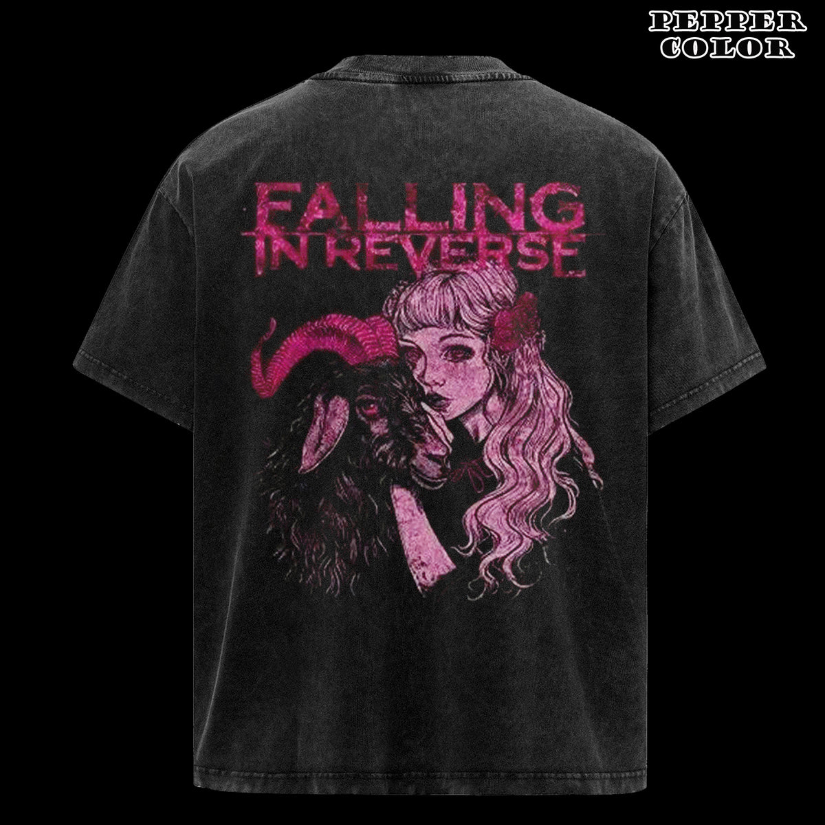 Retro Falling in Reverse Dark Gothic Short Sleeve T-Shirt