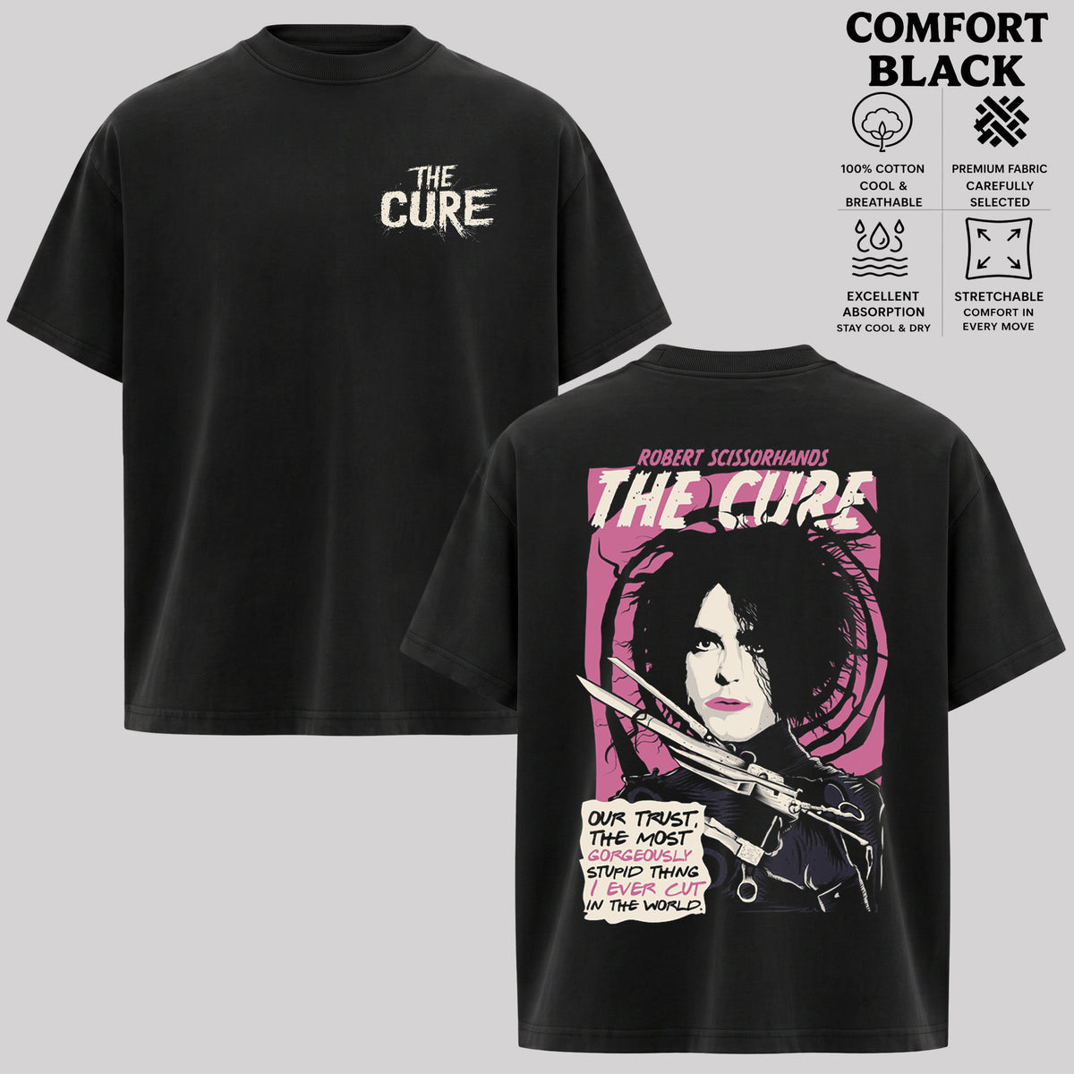 Vintage The Cure Shirt, Alternative Rock Tee