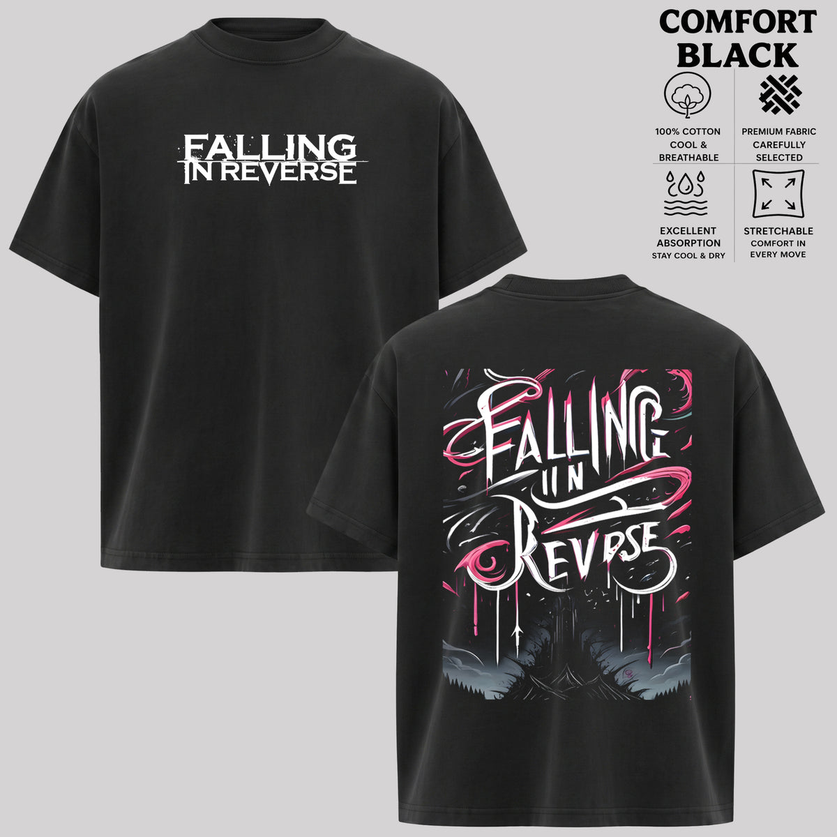 Vintage Rock Band Falling in Reverse Graphic T-shirt & hoodie