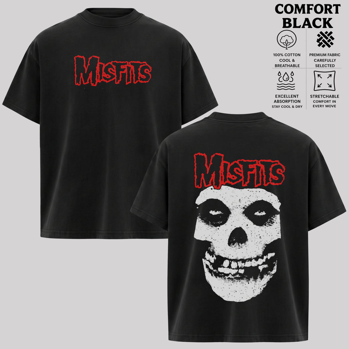 Vintage Misfits Band Shirt & Hoodie, Punk Rock Graphic Tee