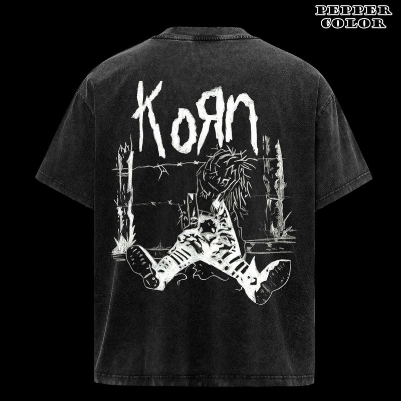 Vintage Korn Shirt 90s barbed wire dolls