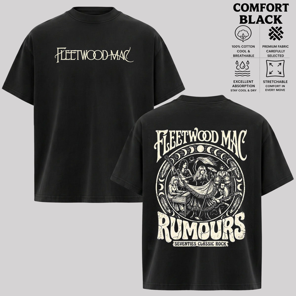 Fleetwood Mac Shirt, Vintage Rock Music T-Shirt & Hoodie, Retro Graphic Tee