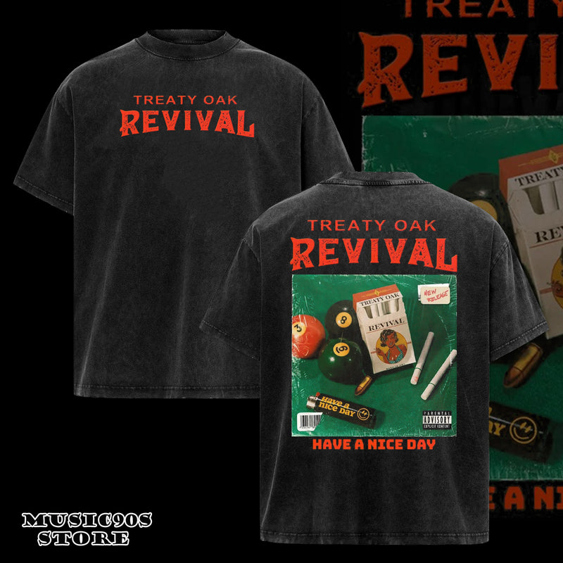 ReTro Treaty Oak Revival Retro Style Crewneck 2 Sided T-shirt