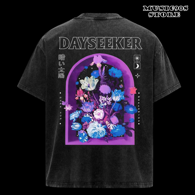 Retro Dayseeker Floral Window Double Printed Tee, Dayseeker band T-Shirt