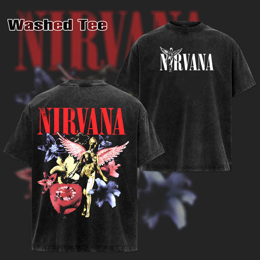 Nirvana In Utero Vintage Collage Stone Wash T-Shirt & hoodie