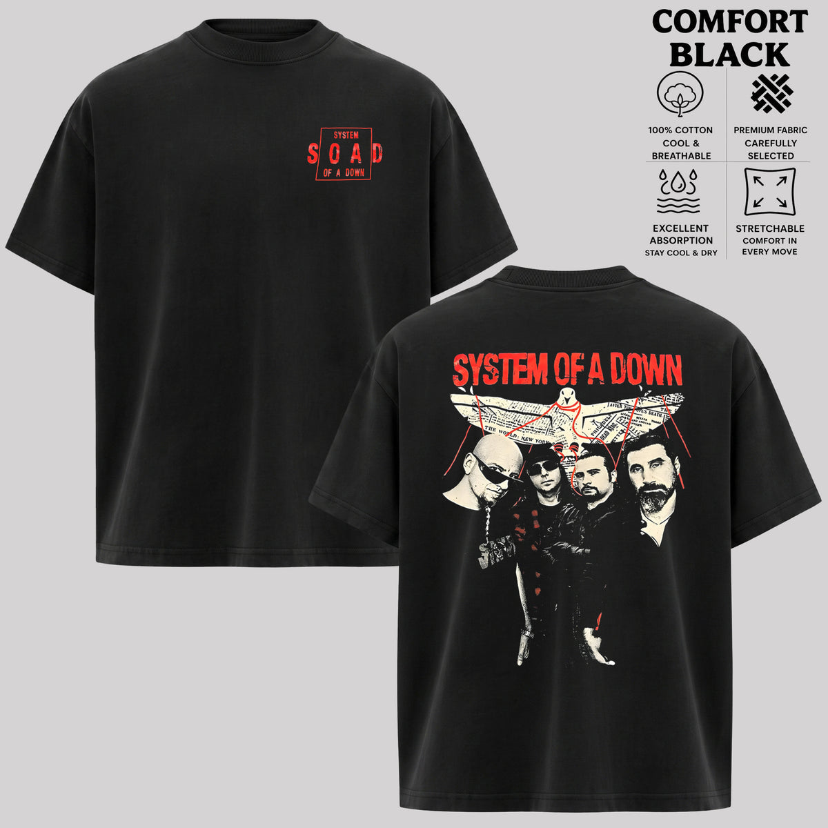 Vintage System of a Down Band  T-Shirt & Hoodie