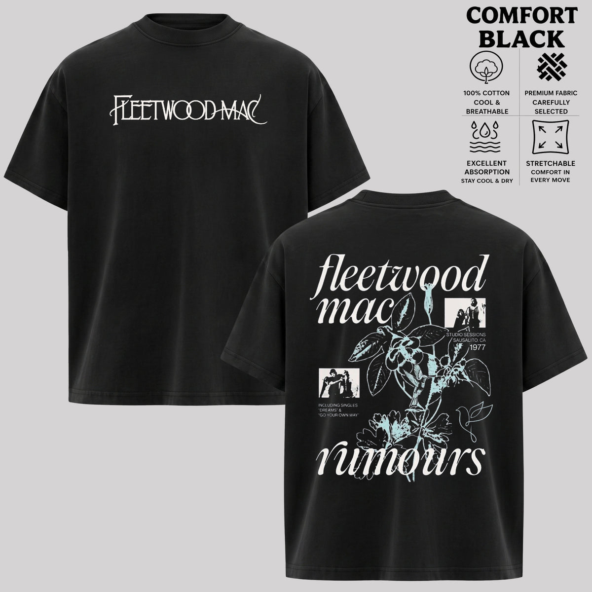 Fleetwood Mac Shirt, Vintage Rock Music T-Shirt & Hoodie, Retro Graphic Tee