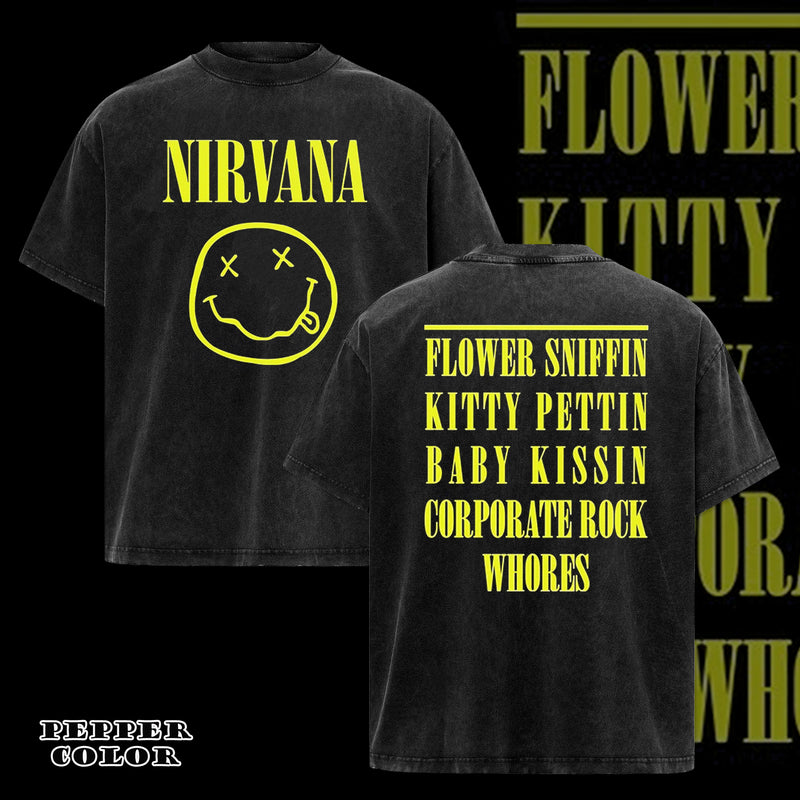 Vintage 1992 Nirvana Smiley Face Graphic T-shirt