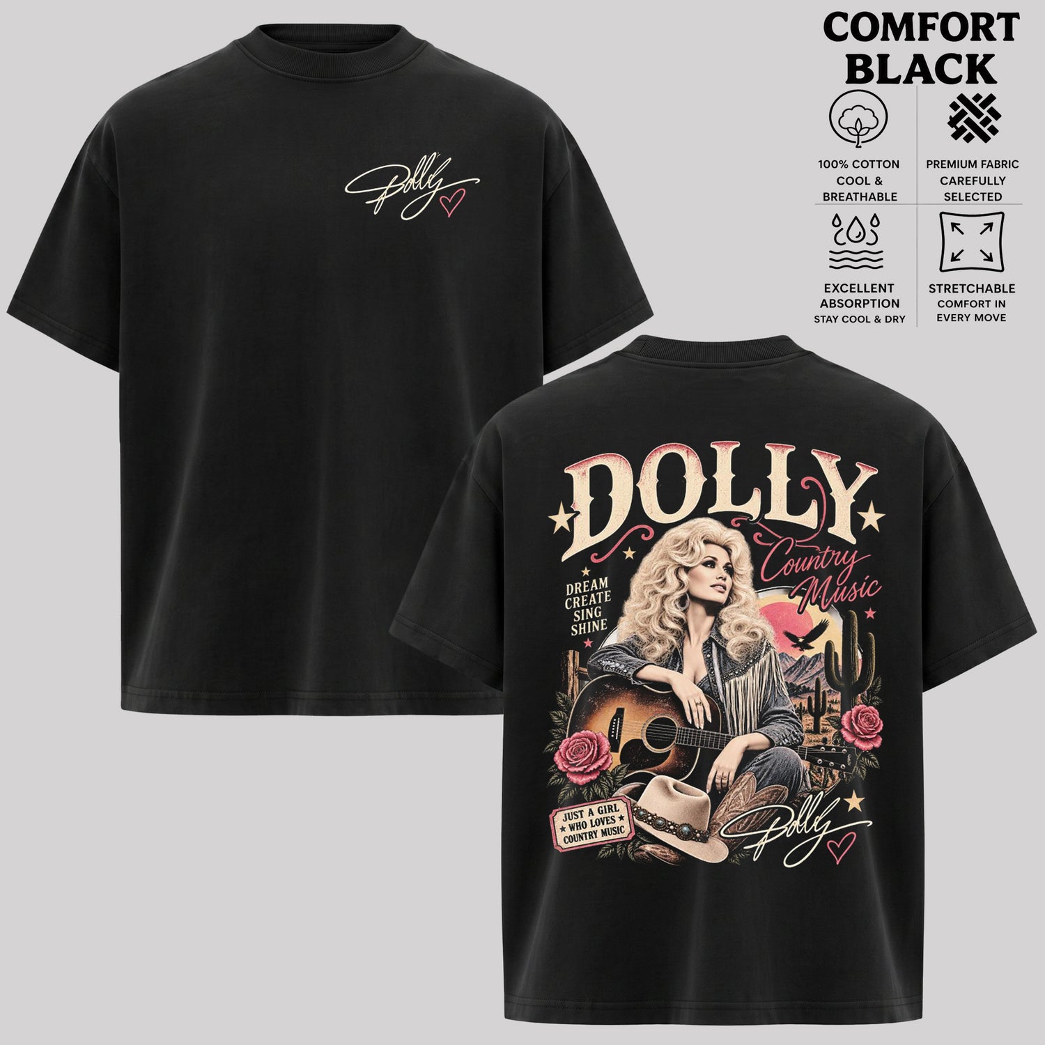 Vintage Dolly Parton Graphic T-Shirt