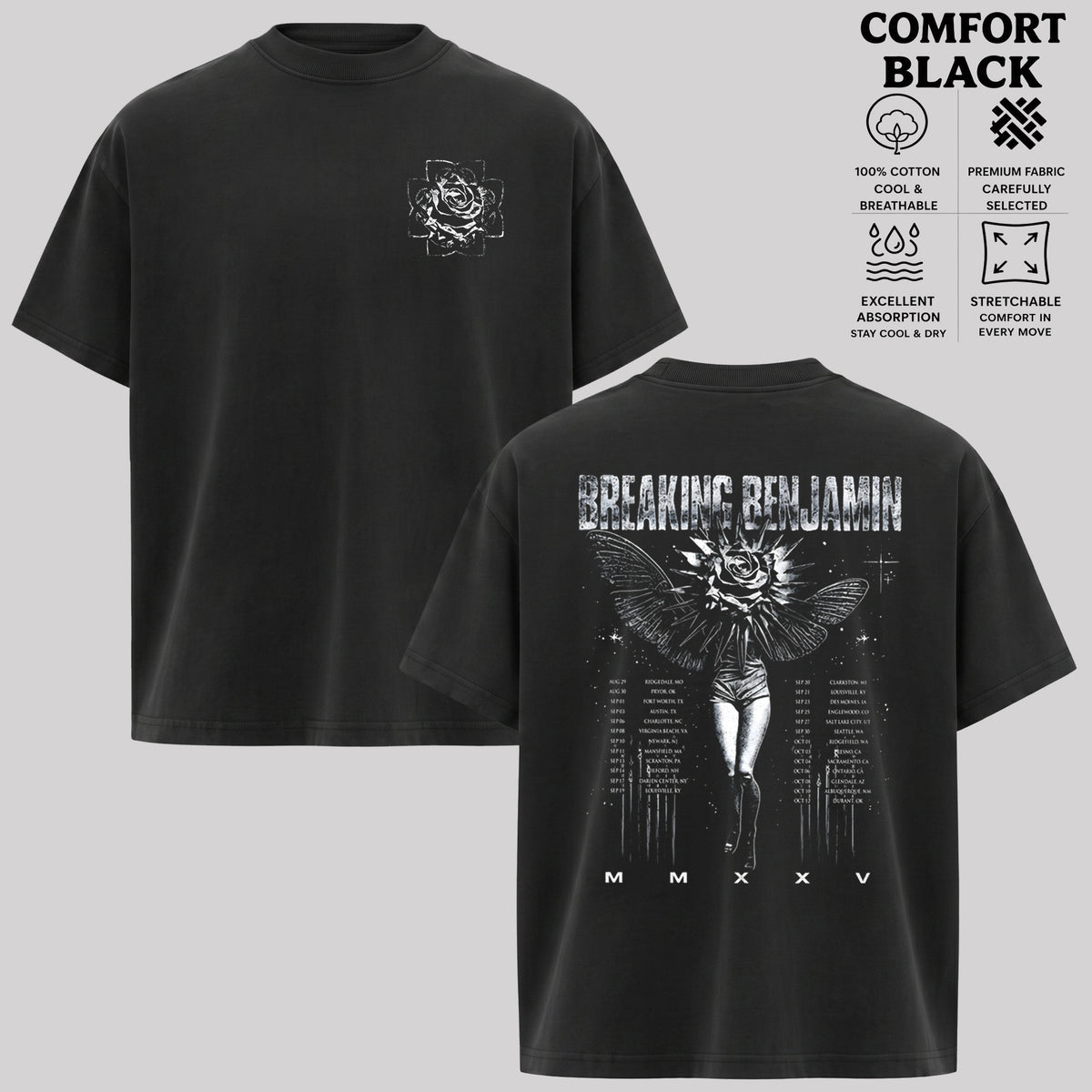 Vintage Breaking Benjamin Rock Band T-shirt & Hoodie