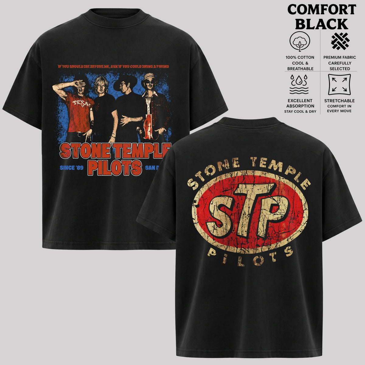 Stone Temple Pilots Band Shirt, Grunge Rock Tee