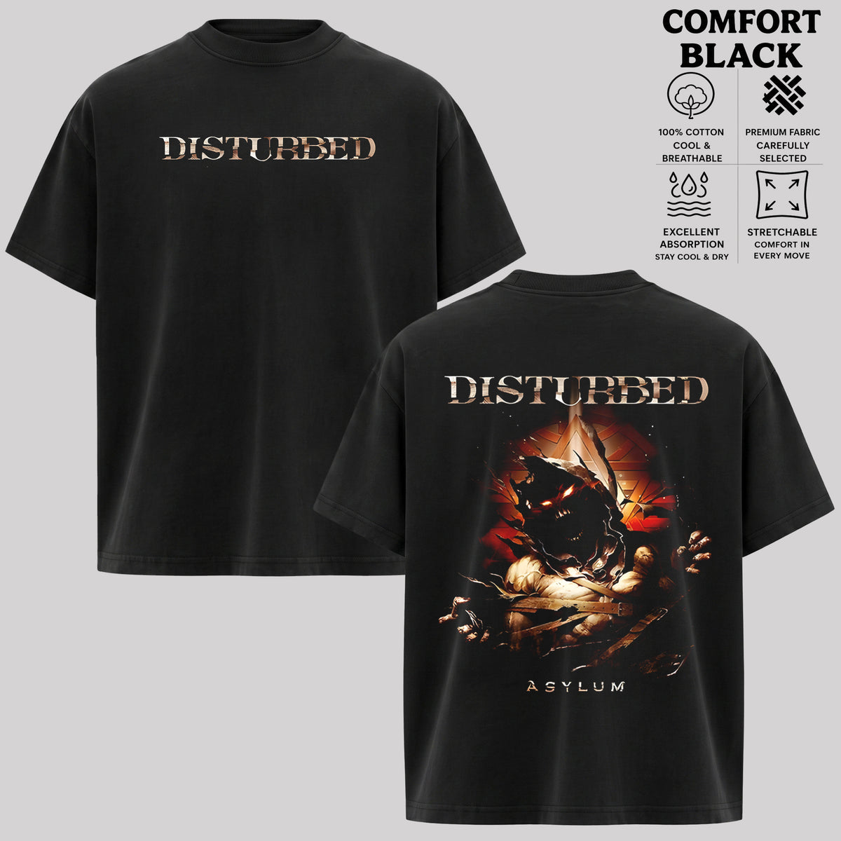 Disturbed Shirt, Vintage Rock Music T-Shirt & Hoodie, Retro Graphic Tee & Hoodie