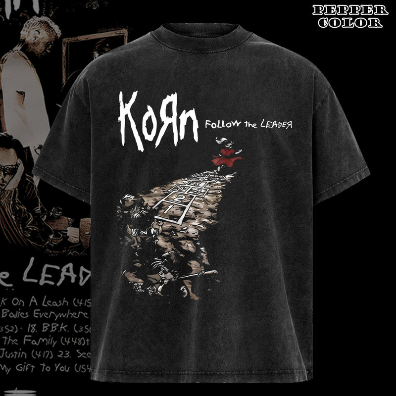 Retro Rock Band Korn Follow The Leader Graphic Tshirt