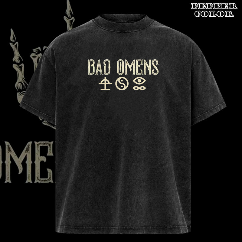 Retro 90s Classic Rock Music Skeleton Hands Bad Omens T-Shirt