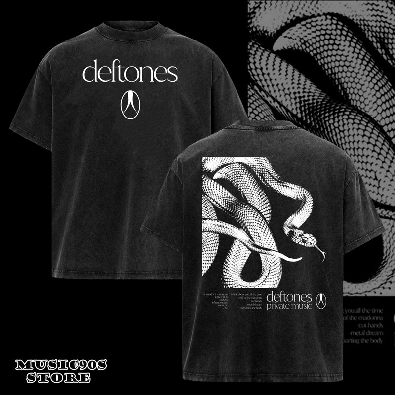 Vintage Deftones 2025 Merch Private Music Logo Snake T-Shirt
