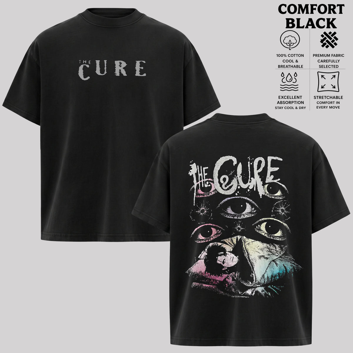 Vintage The Cure Shirt, Alternative Rock Tee