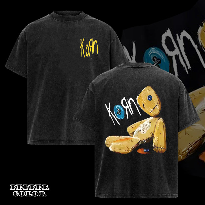 Vintage Korn issues rock band new black short t-shirt