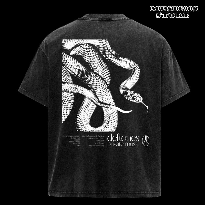 Vintage Deftones 2025 Merch Private Music Logo Snake T-Shirt
