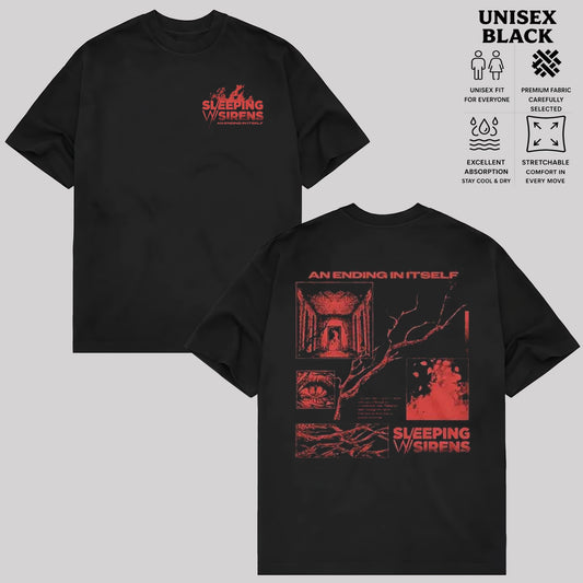 Sleeping With Sirens An Ending In Itself T-Shirt, Two-Sided Graphic Rock Tee