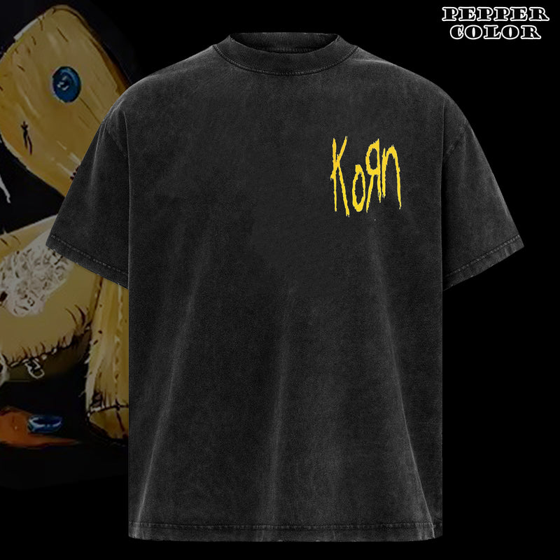 Vintage Korn issues rock band new black short t-shirt