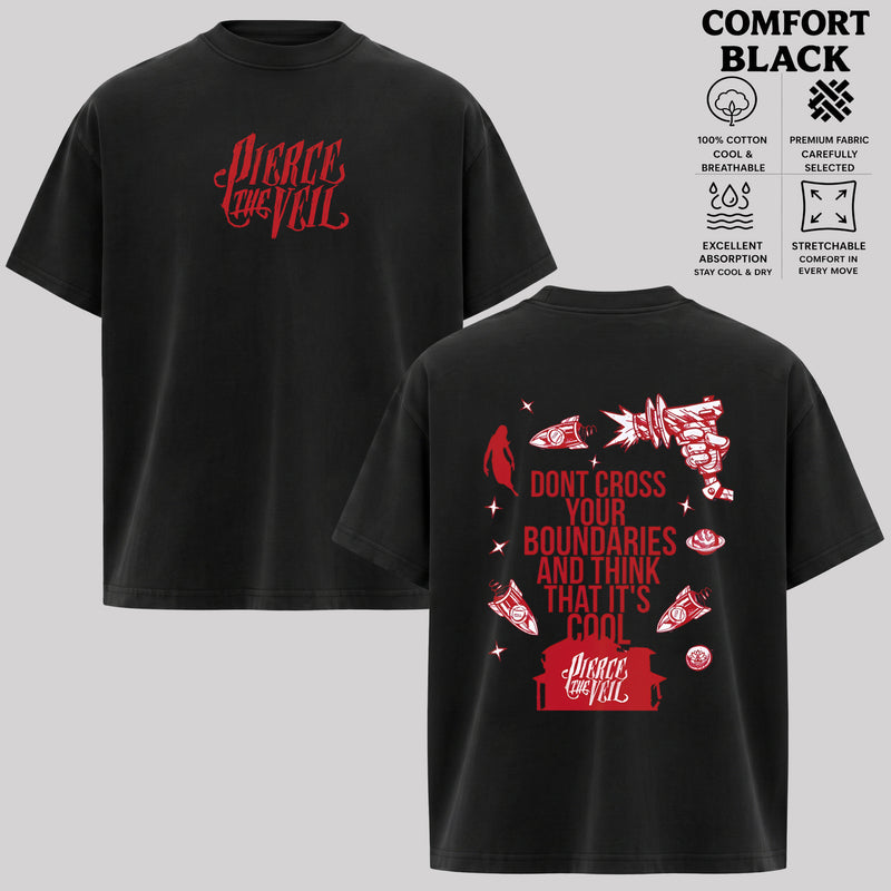 Pierce the Veil Don't Cross Your Boundaries Graphic T-Shirt & Hoodie