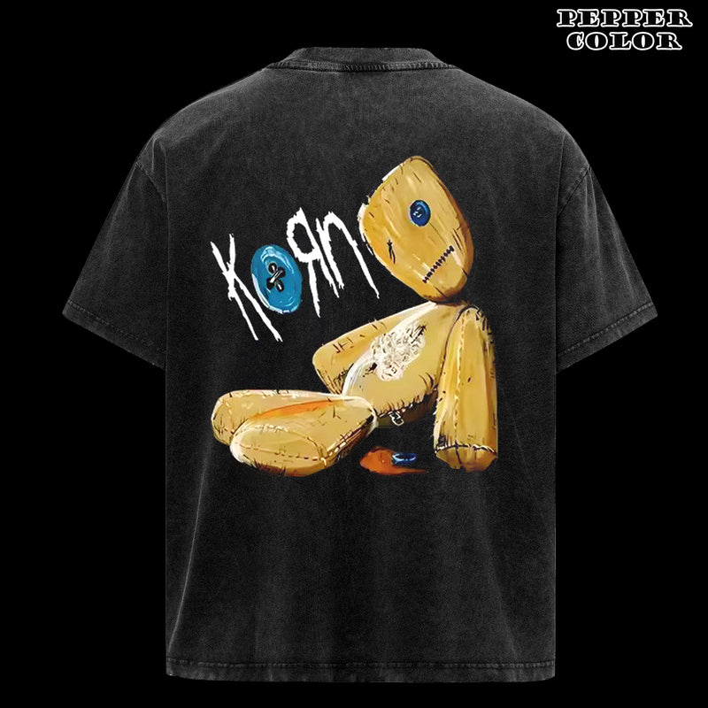 Vintage Korn issues rock band new black short t-shirt