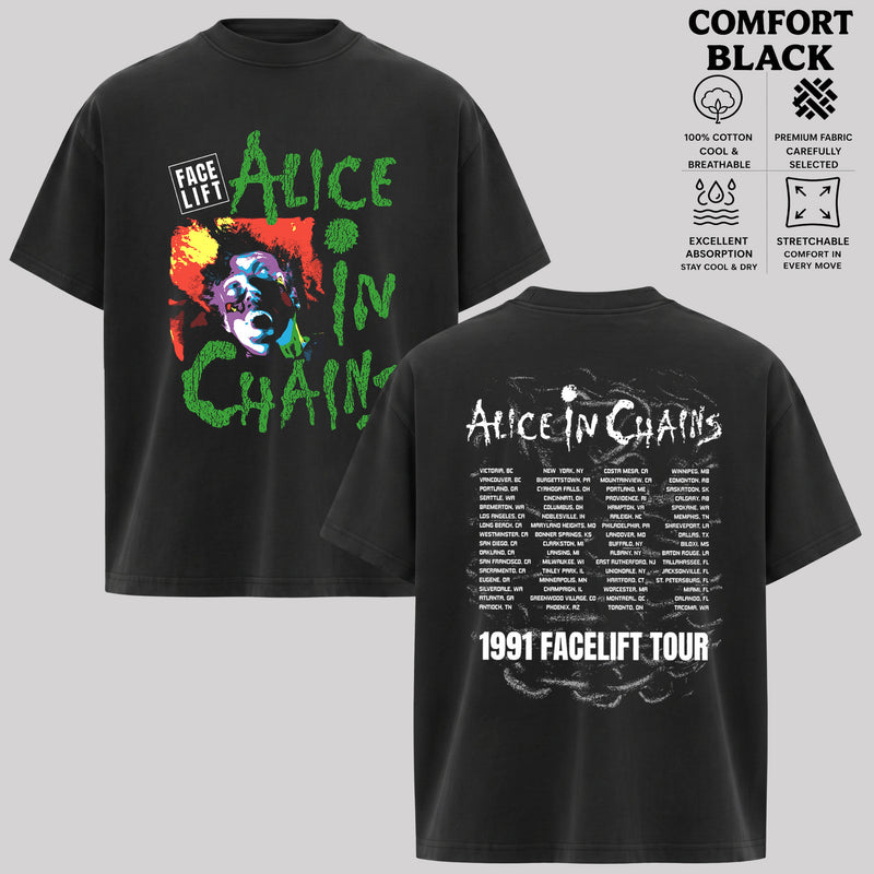 Retro Alice In Chains Facelift 1991 Tour t-shirt  & Hoodie