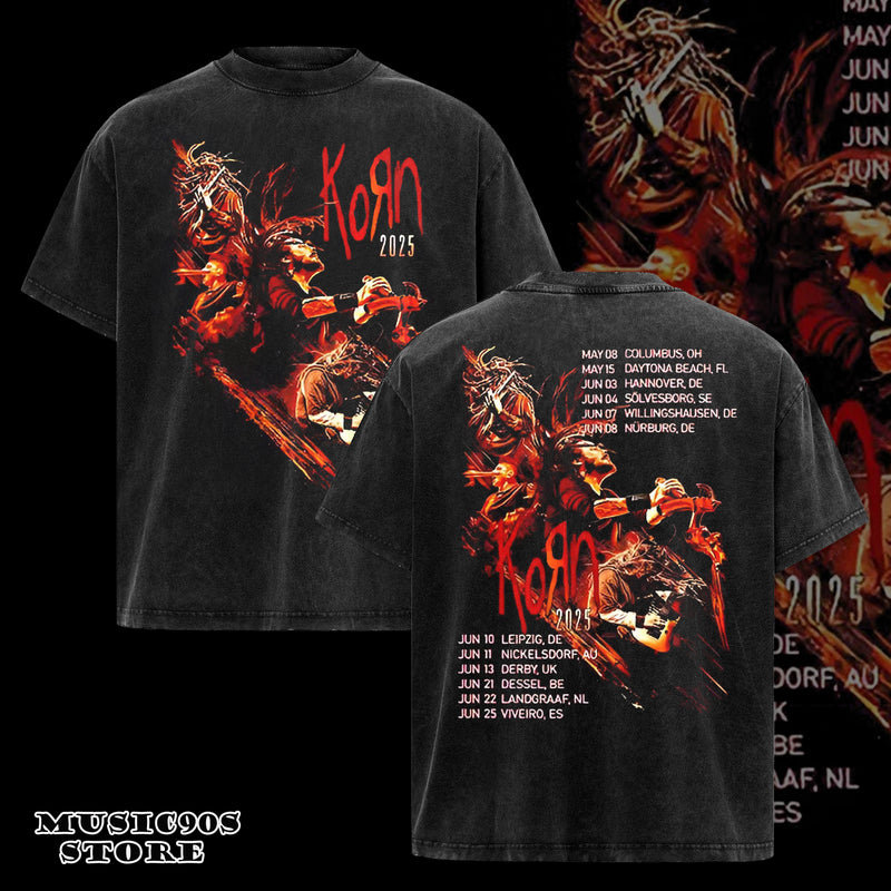 Vintage Korn Tour 2025 T Shirt