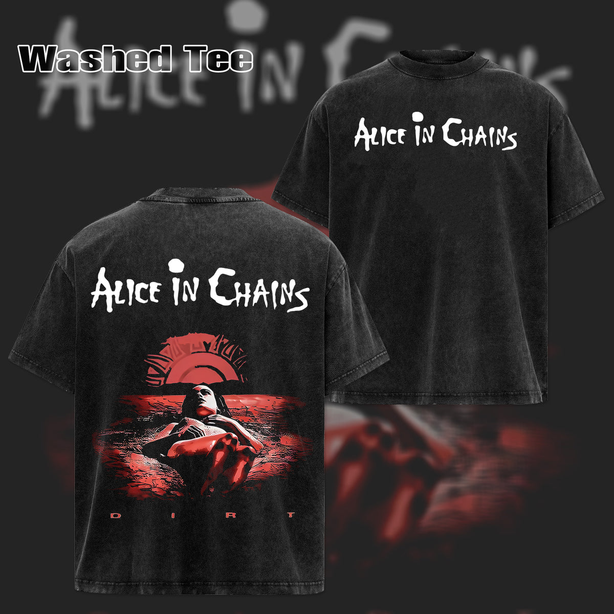 Retro Alice In Chains Rock Heavy Metal Grunge Alternative Band T-Shirt