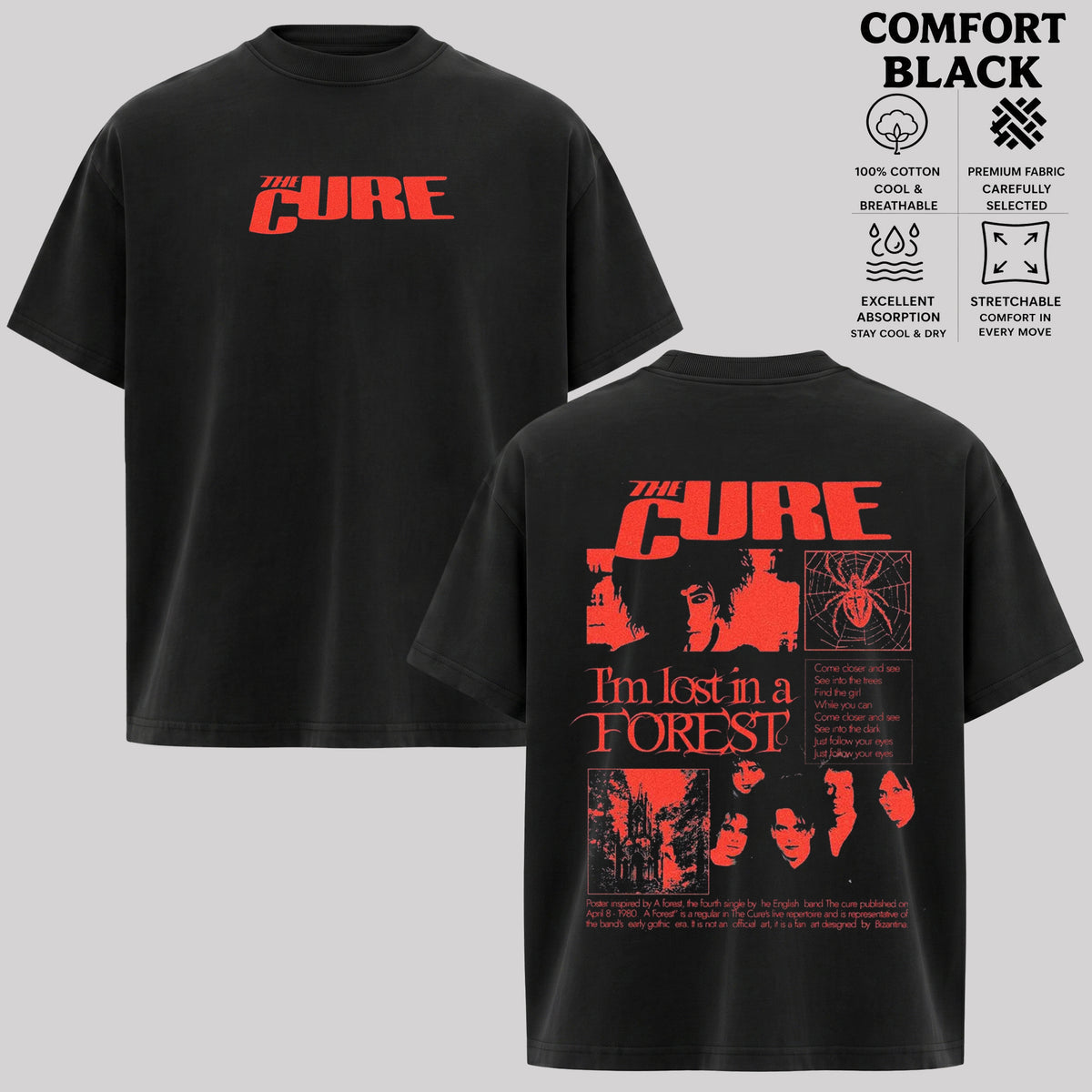 Vintage The Cure Shirt, Alternative Rock Tee