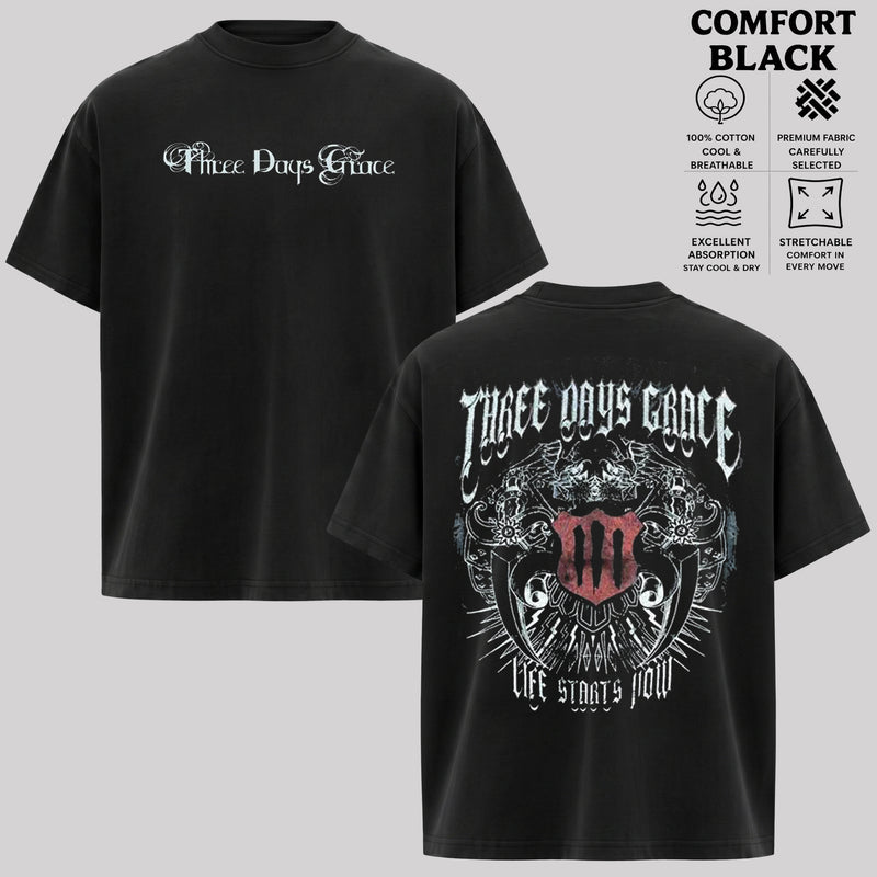 Three Days Grace Gothic Crest T-Shirt & hoodie