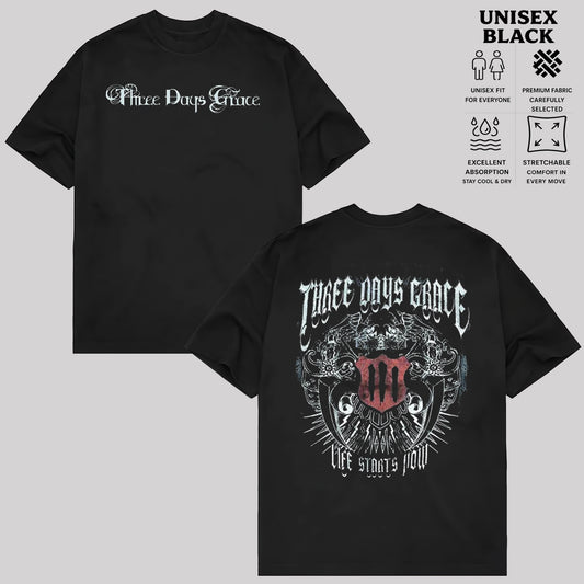 Three Days Grace Gothic Crest T-Shirt & hoodie