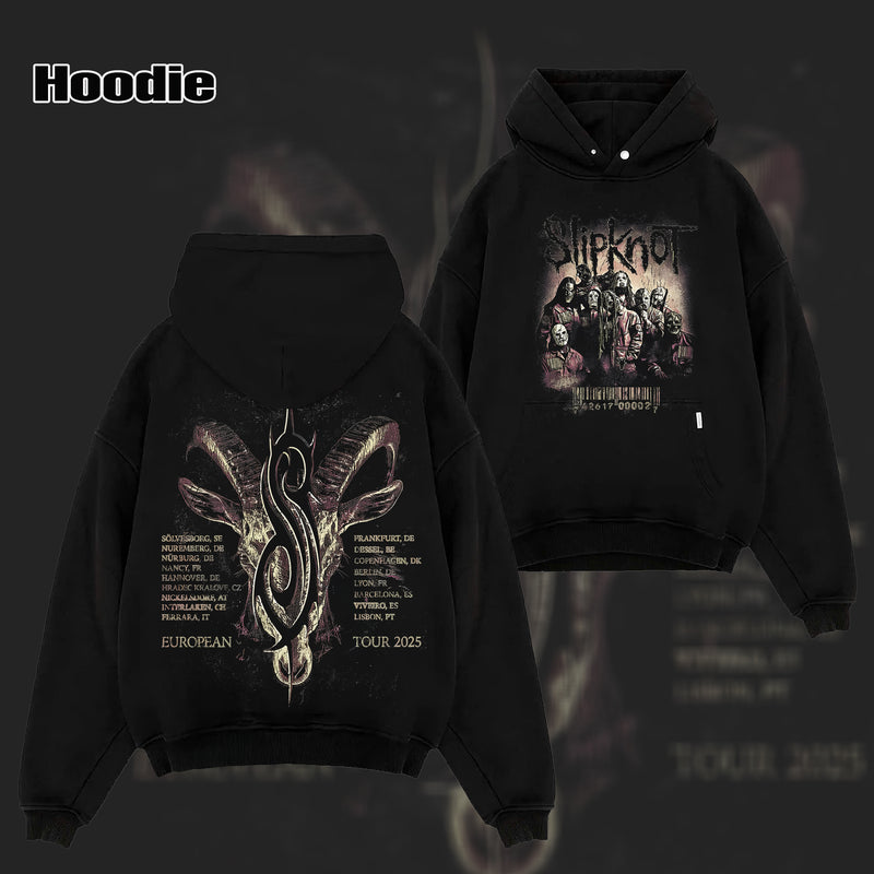 Vintage Slipknot 2025 European Tour band T-shirt & hoodie