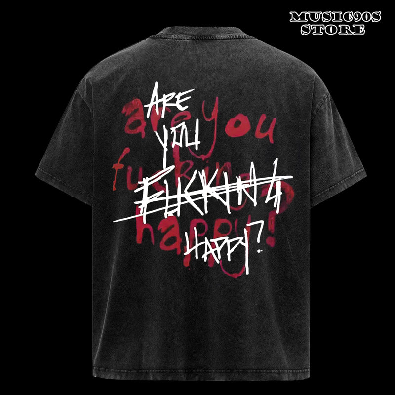 Vintage Mudvayne Band Are You Happy Cotton Black Full Size