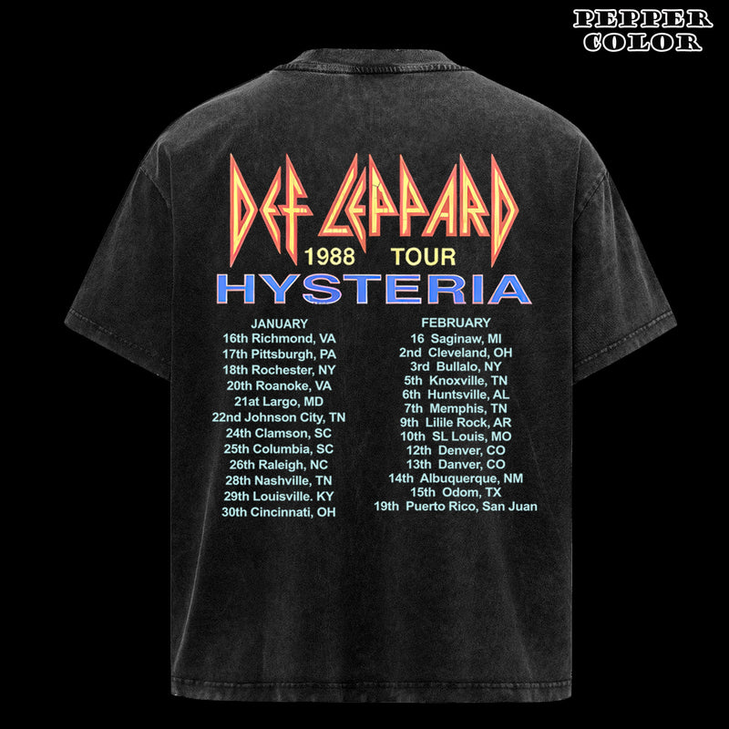 ReTro Def Leppard Hysteria 1988 Tour Music Retro Vintage T-Shirt Black Gift Fans