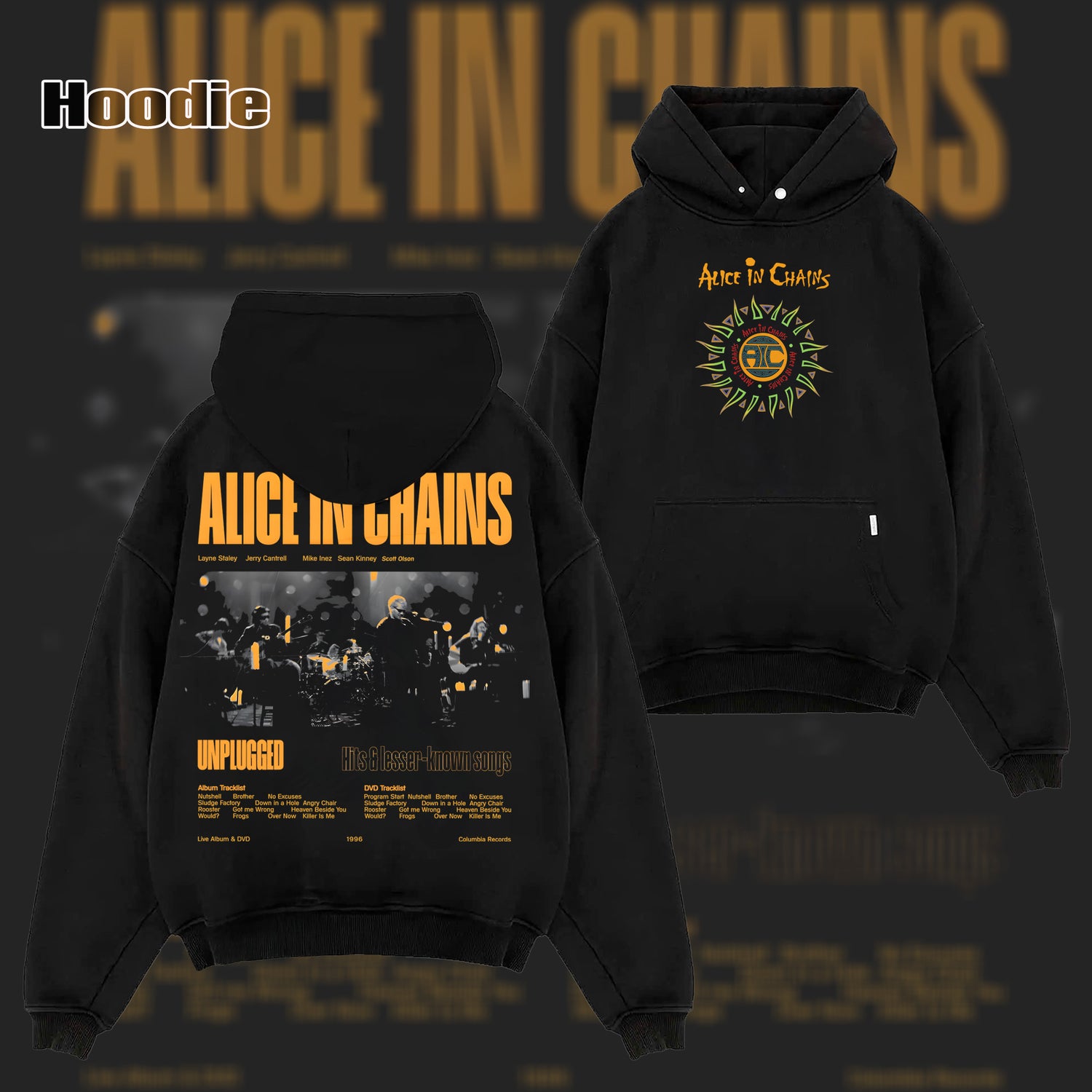 Retro Alice In Chains Heavy Metal Band T-Shirt & Hoodie