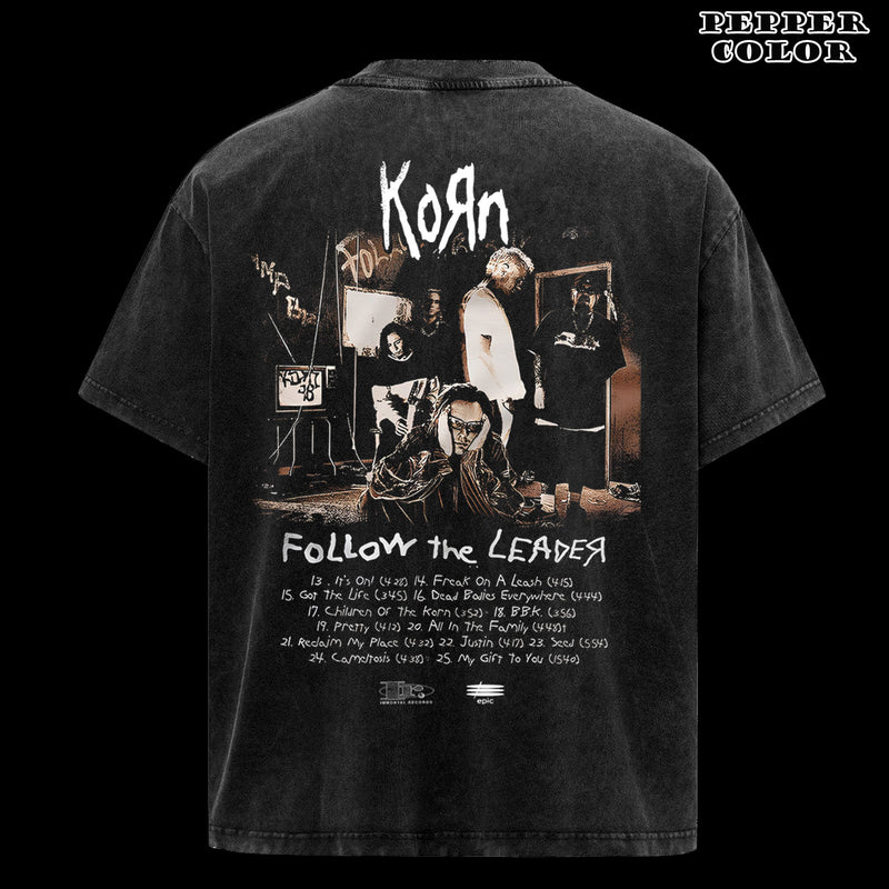Retro Rock Band Korn Follow The Leader Graphic Tshirt
