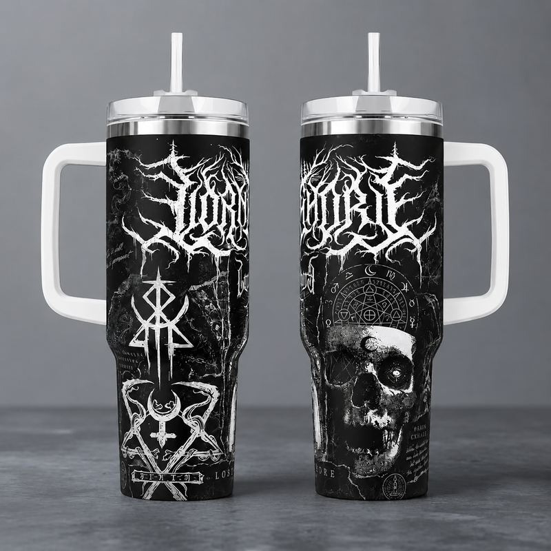 40oz Lorna Shore Tumbler with Handle and Straw